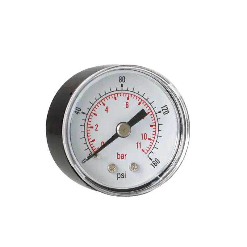 Pressure Gauge 40mm 1/8 BSPT Rear Back 15,30,60.100,160,300 PSI & Bar For Air, Gas, Water, Fuel