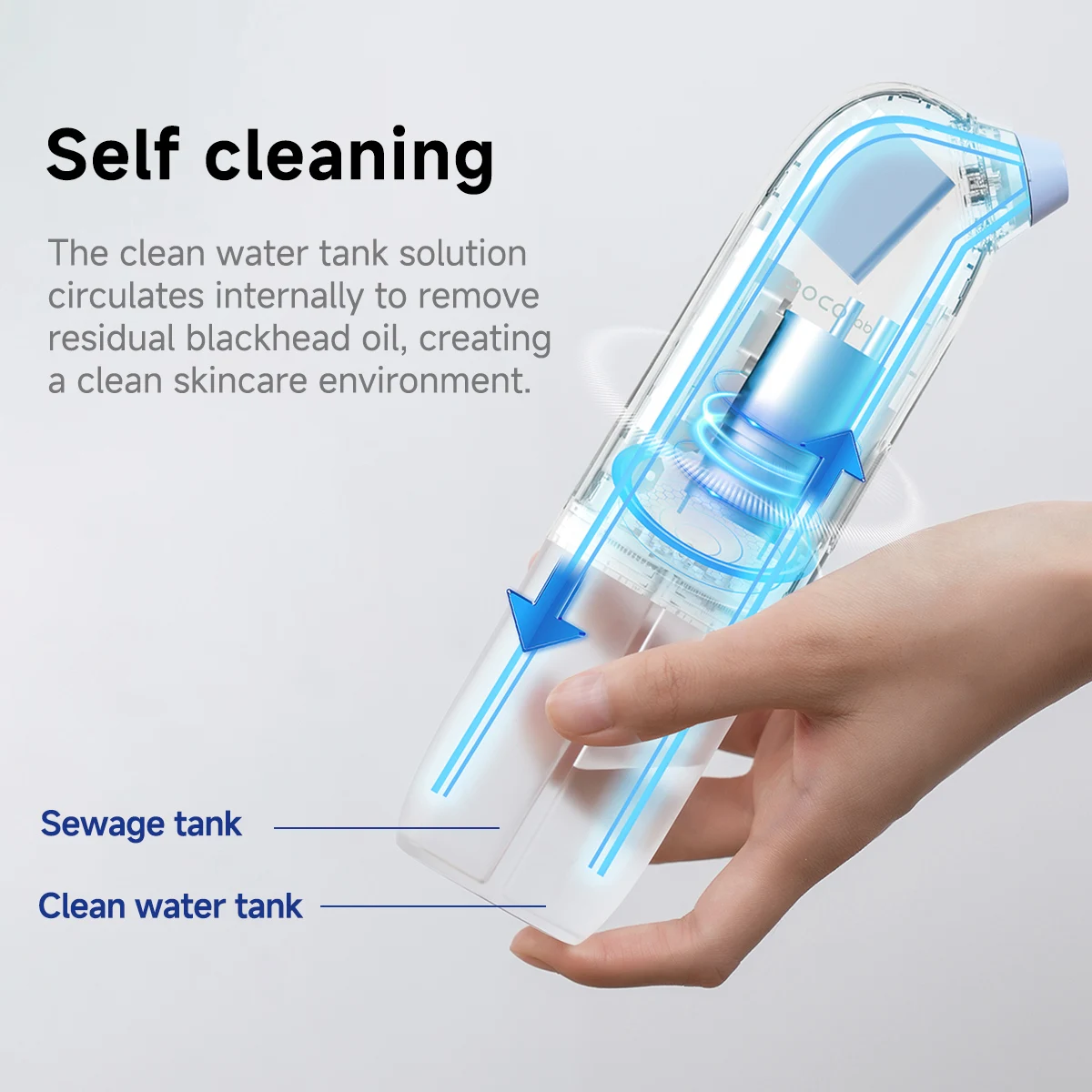 DOCO Blackhead Remover Instrument Facial Care Micro Bubble Pore Vacuum Cleaner 2.0 Cold and Hot Compress Electric Beauty Device