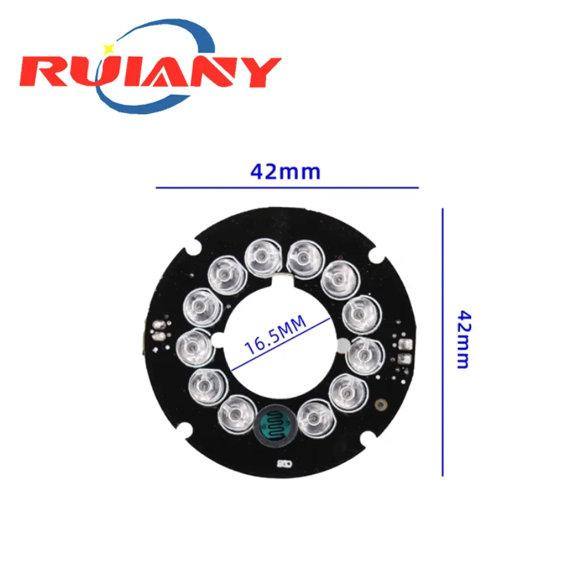Carro Infrared Light Board Assembly Acessórios, 2.5 Polegada, Metal Bullet Monitoring, 12 Light Board, Bus Camera
