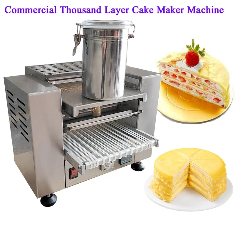 220/110v Commercial Melaleuca Egg Skin Machine 4/6/8 Inches Matcha Mango Layered Cake Skin Machine Automatic Pancake Machine