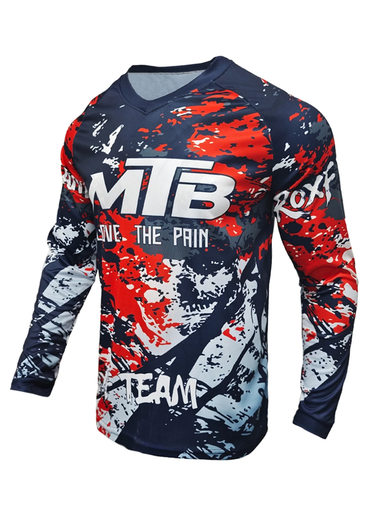 2026 New Men's Long-Sleeve Mountain Biking Jersey – Printed MX Motocross Style – Breathable Outdoor Sports Top