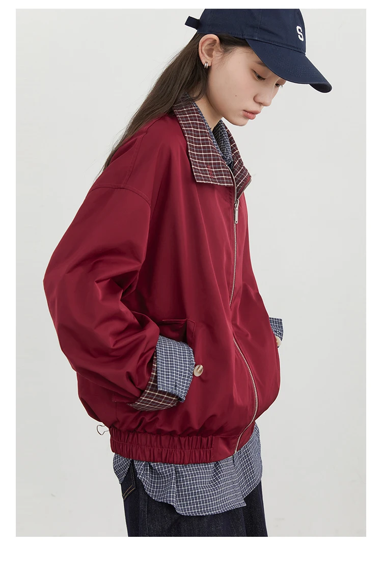 CHIC VEN Women Jackets Casual Reversible Stand Up Collar Workwear Female Coat Spring Autumn 2026 Woman Ourterwear