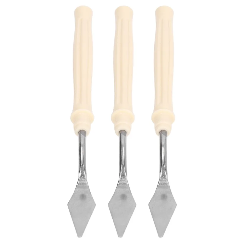 6pcs Metal Blade Palette palette tool Set Plastic Handle Pointed Head Painting Spatula Color Mixing palette tool