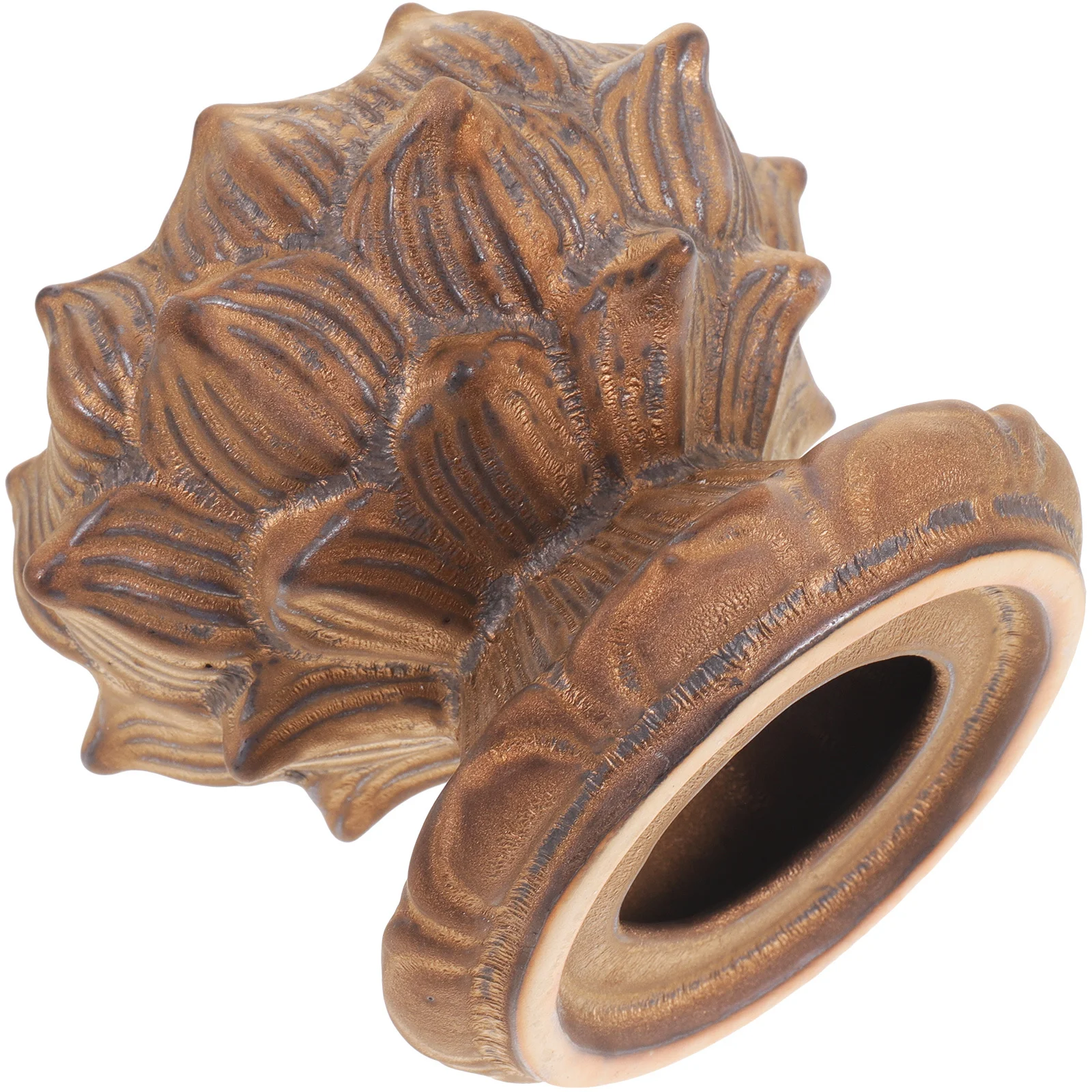 

Lotus Flower Holder Retro Ceramic Stand Decor Buddhist Hall Centerpiece Candlestick Holder