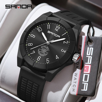 Fashion SANDA 6212 Student Quartz Electronic Watch Silicone Strap Multifunctional Sports Waterproof Student Quartz Watch