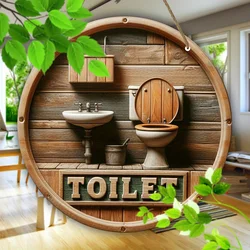 Round Pendant Toilet Sign/acrylic Multi-functional Wall Decoration//multi-functional Wall Decoration Entrance
