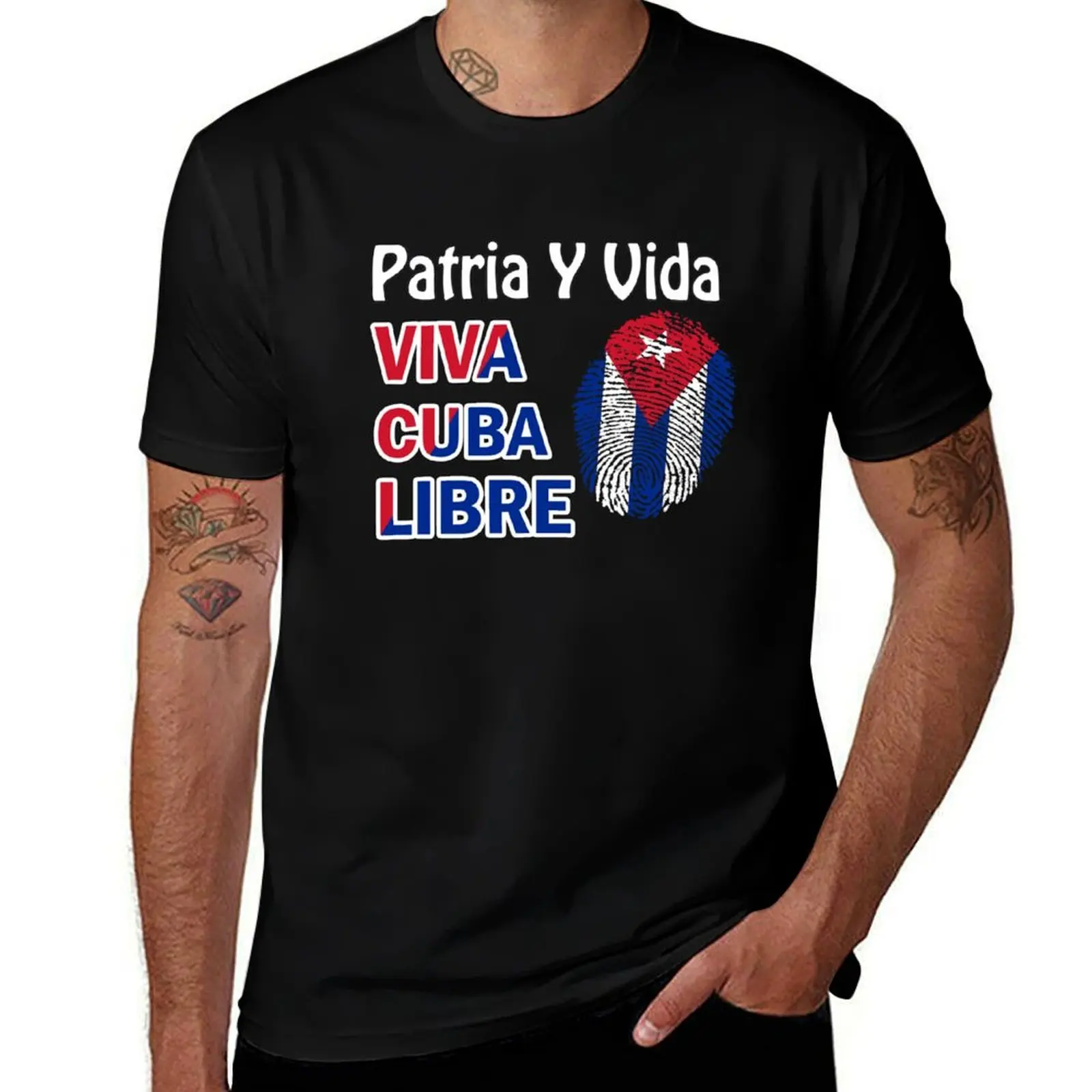 

PATRIA Y VIDA VIVA CUBA LIBRE T-Shirt Comfortable Work Wear Tee