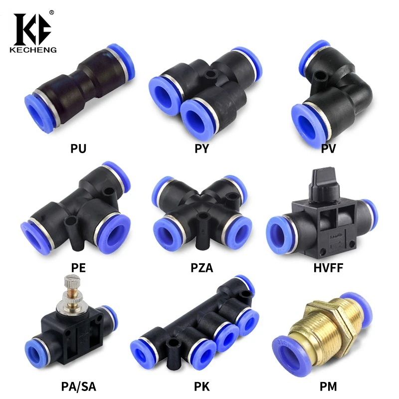 

Pneumatic Fitting Pipe Connector Tube Air Quick Fittings Water Push In Hose Plastic 4mm 6mm 8mm 10mm 12mm 14mm PU PY Connectors