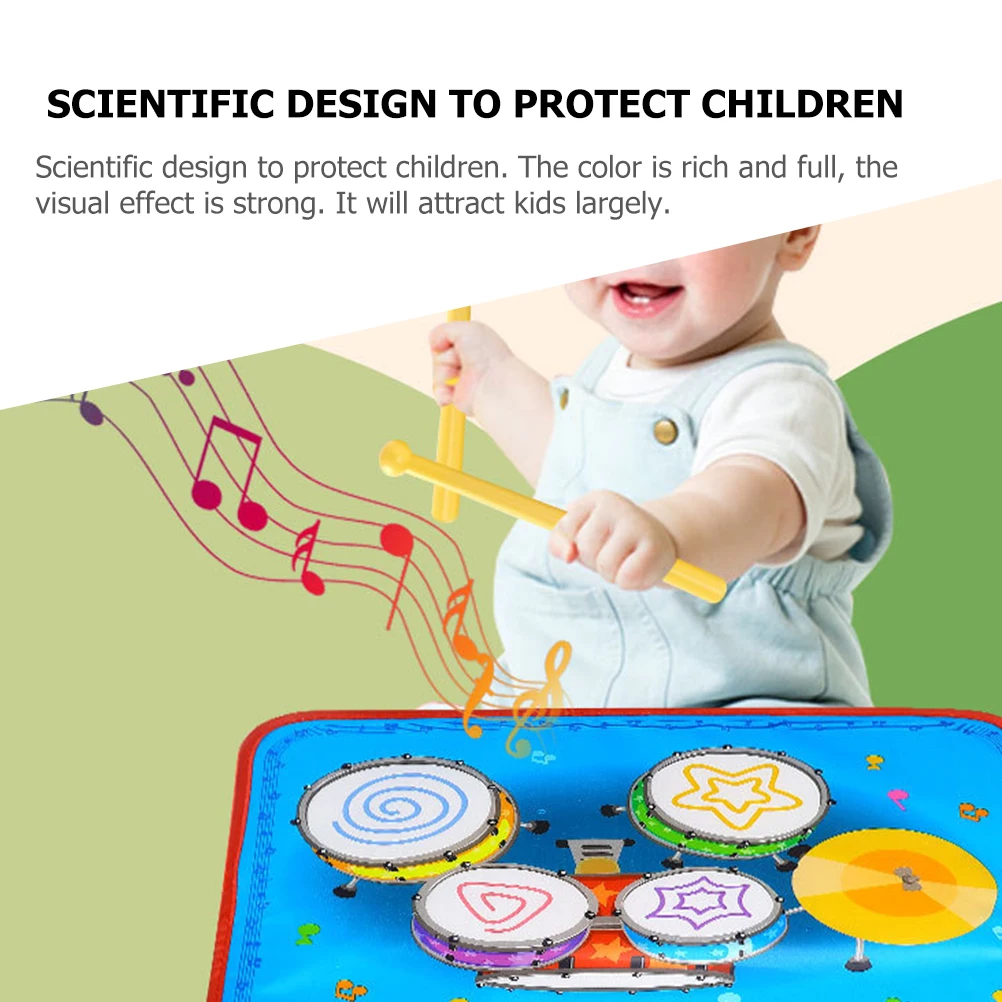 

2 -in-1 Kids Piano Music Pad Baby Musical Mat Blanket Electronic Play Floor for Toddler Children Note Rug Toddlers