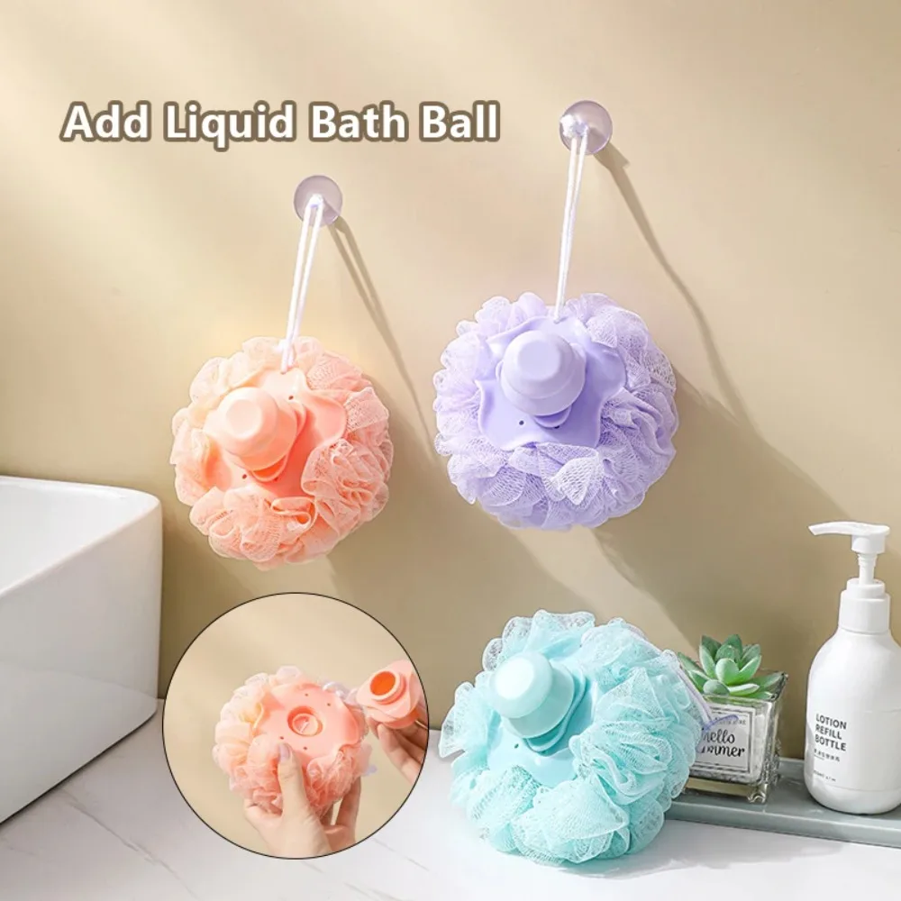 Creative Refillable Bathing Flower Foaming Sponge Body Scrubber Bubble Exfoliating Shower Flower Mesh Ball Body Wash Bath Tools