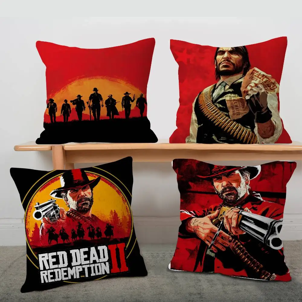 R-Red-DeadS Game Pillow Anime Pillow Sofa Bed Head Pillow Cover Cushion Cover 45x45 cm Fashion
