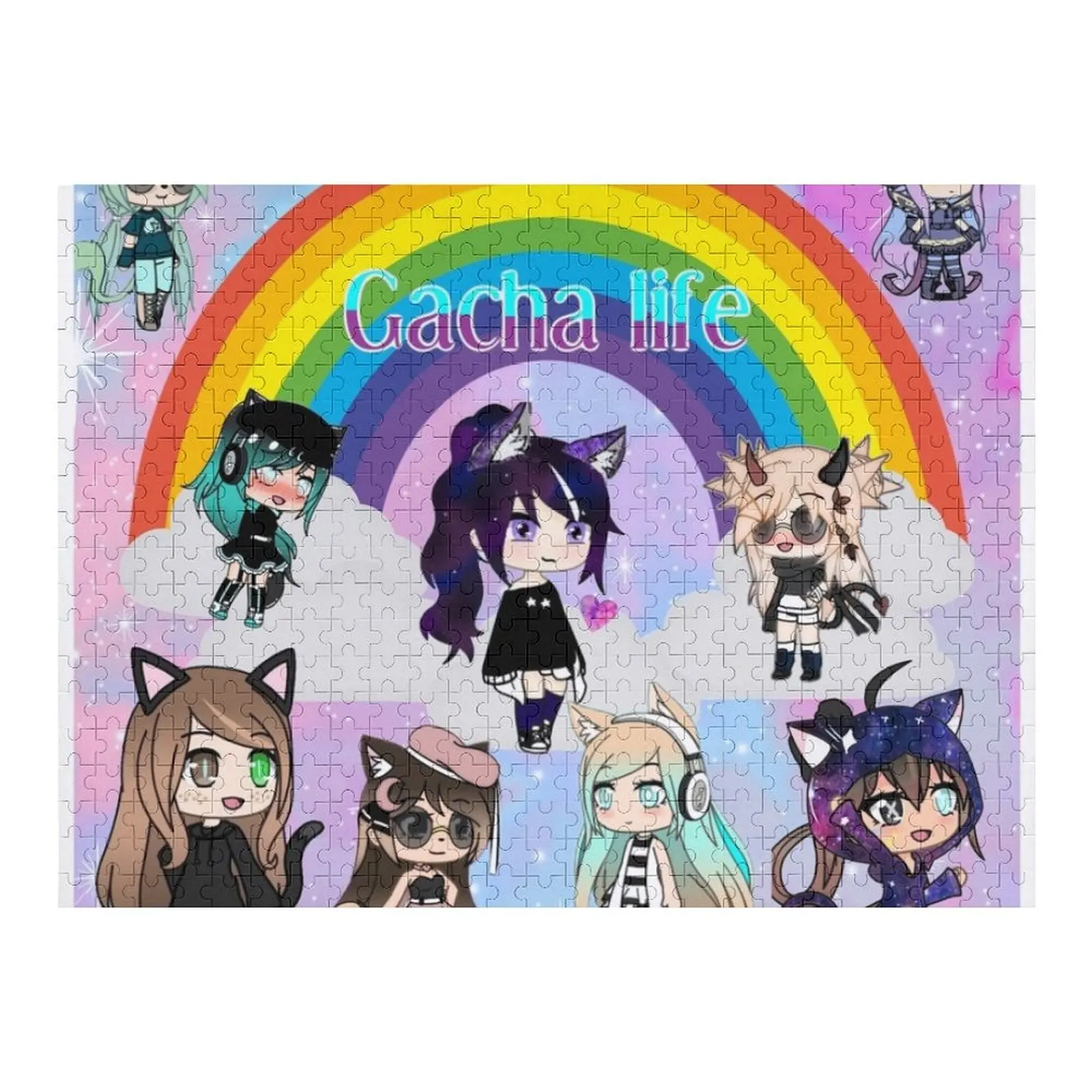 

gacha life anime pack Jigsaw Puzzle Wooden Jigsaws For Adults Custom Wooden Gift Custom Wooden Name Puzzle