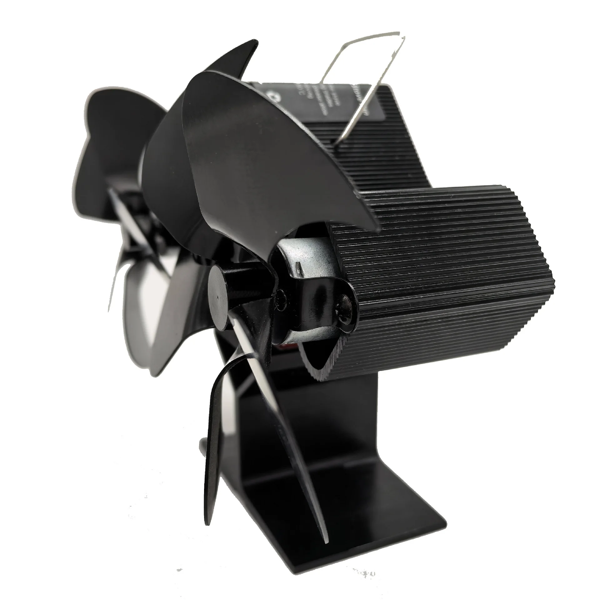 5 Leaf Double Head Fireplace Fan Aluminum Silent Self-Starting Dual Motor Fireplace Accessories