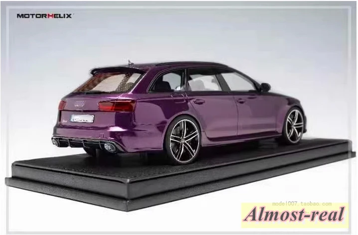 MOTORHELIX MH 1:18 For Audi RS6 Resin Diecast Model Car Display Ornaments Toys Boys Birthday Gifts Hobby Display Collection Gray