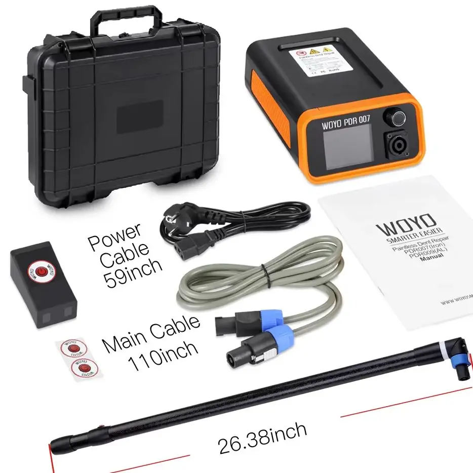 Dent Repair Tools WOYO PDR 007+Rod woyo PDR007 And Rod Magnetic induction Heater Removal Kits Auto Body Repair Paintless
