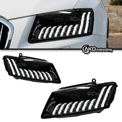 Auto Parts For Audi Q5 Headlights 2009-2018 Styling LED Streamer steering double lens headlight Car Accesorios Modified