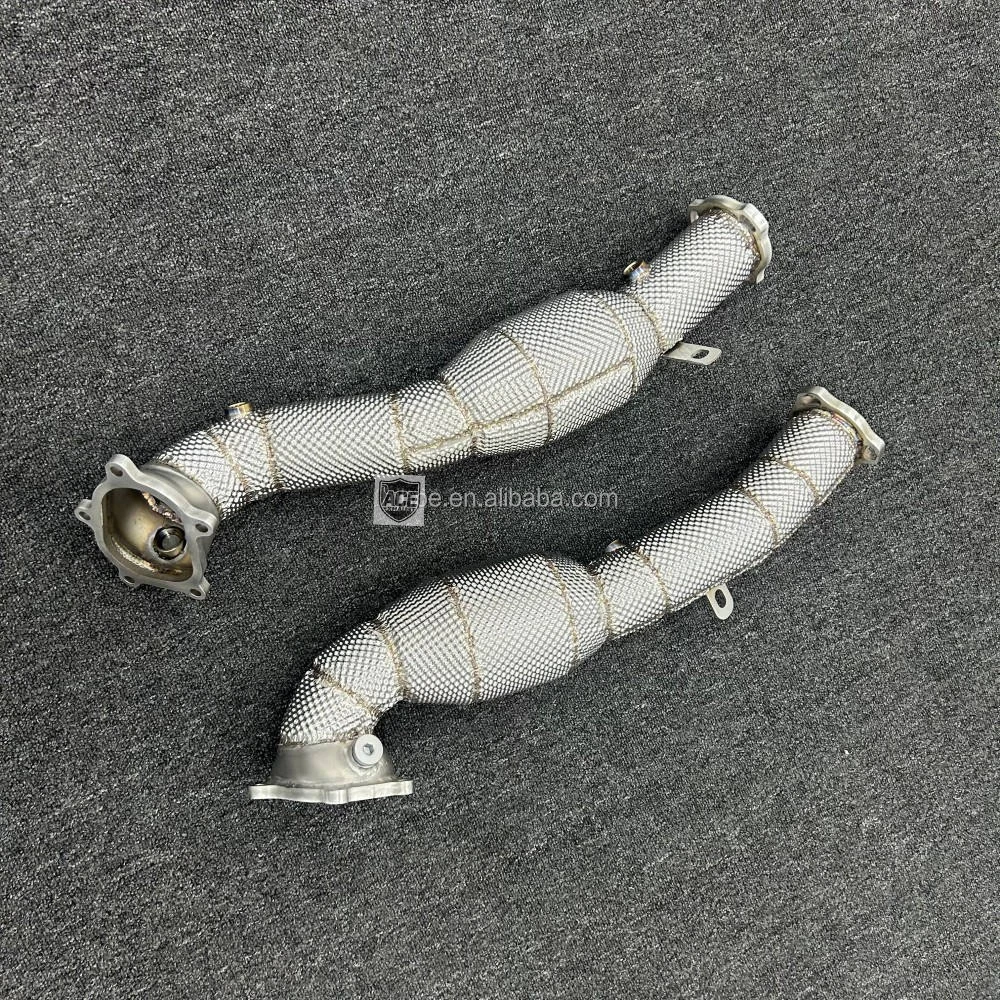 ACE Edelstahl mit Hitzeschutz Hochleistungs-Auspuff-Downpipe für Audi S6 S7 Rs6 Rs7 A8 S8 C7 C7.5 4.0t TFSI (2012~2019) – Detail 8