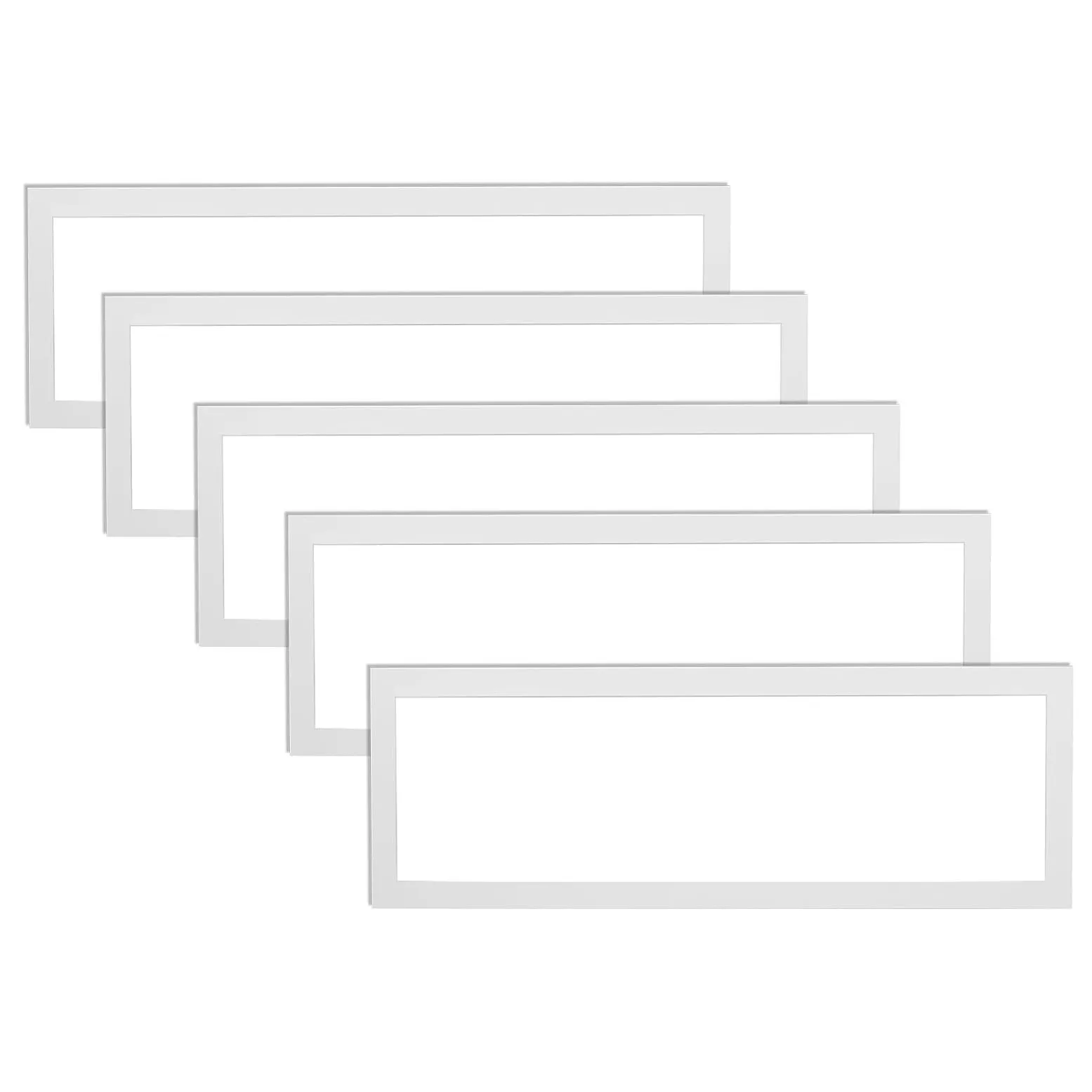 5er-Pack LED-Deckenleuchten, 24 W, 58 x 20 cm, 3100 lm, Tageslicht, 6500 K, ultrahelle flache Lampen für Küche, Büro, Schlafzimmer, Wohnzimmer, Werkstatt