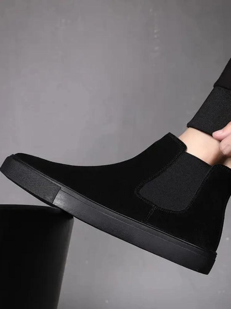 Buty Męskie Antypoślizgowe Casualowe Czarne Buty Męskie Wysokiej Jakości Gorąca Sprzedaż Tania Oferta Moda Trendy 2025 Retro Designer Oferty Y2k — zdjęcie 2