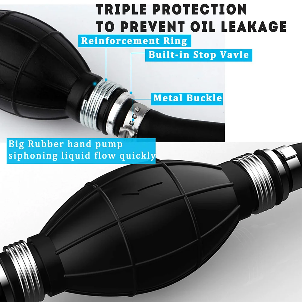 

High Flow Car Fuel Transfer Pump Portable Siphon Hand Pump Fuel Oil Water Transfer Hose Practical Durable