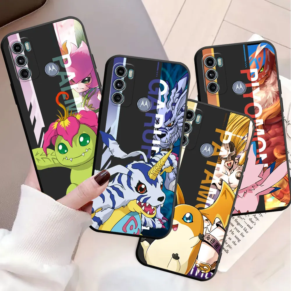 Case for Motorola Moto G30 G51 G60 G71 G22 G32 G52 G72 G53 G73 Edge 20 30 40 Pro Digital Monster Digimon Cover