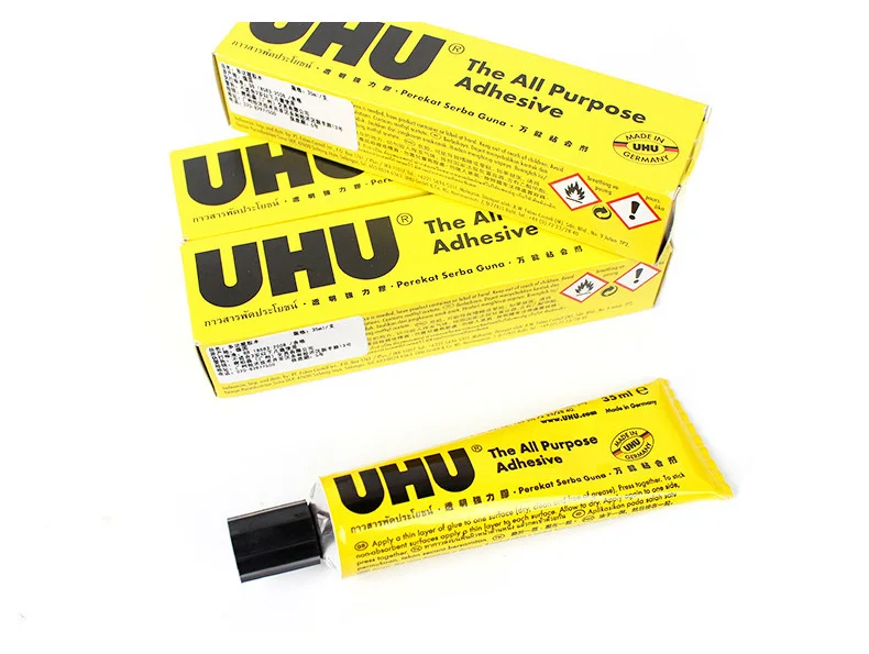 1PC/2PCS/3PCS 7ml/20ml/35ml/60ml UHU Universal Flexible Clear Glue For Wigs Lace Fabric Wood Metal Leather Porcelain DIY Repair image 4