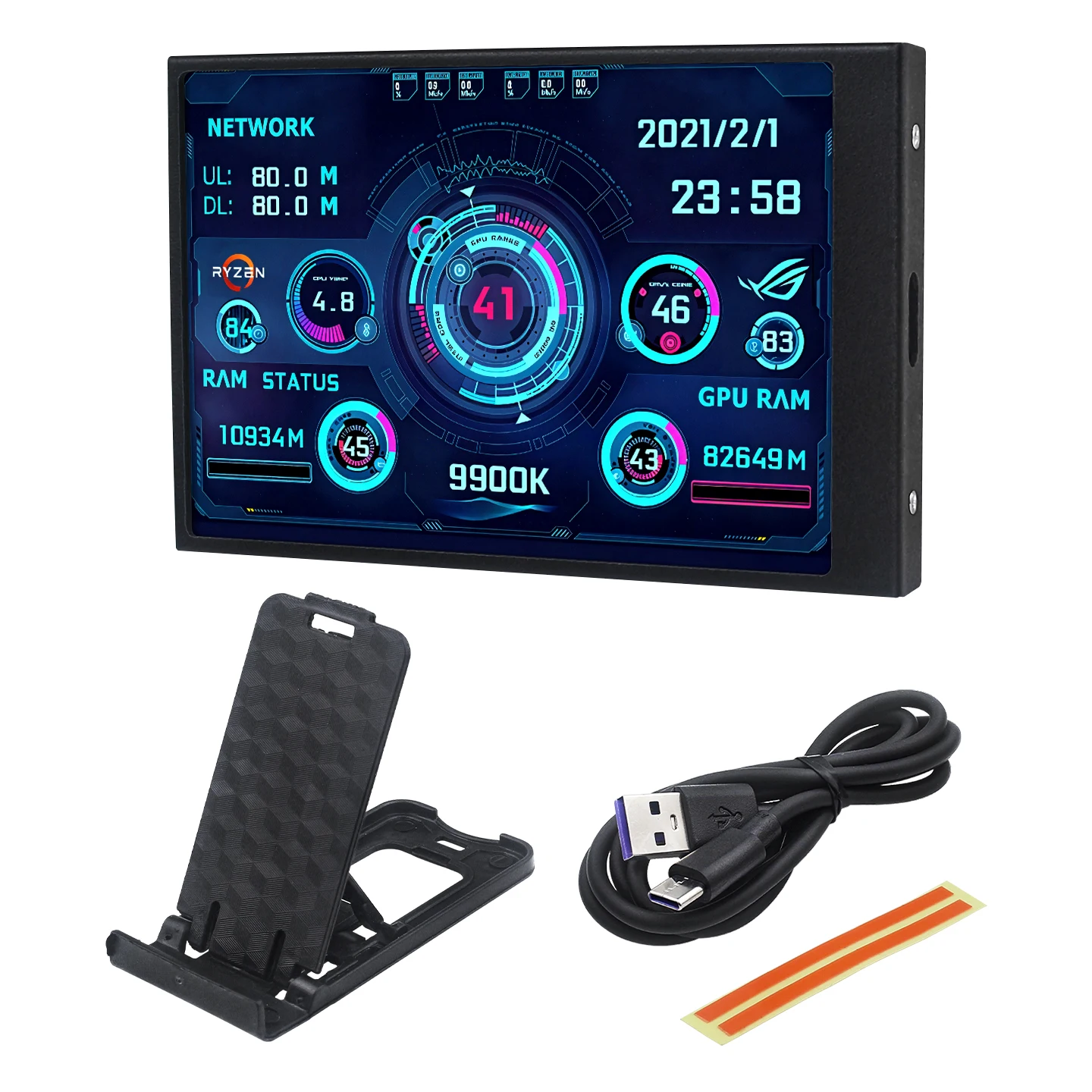 Tela Secundária USB-C 3,5" para PC