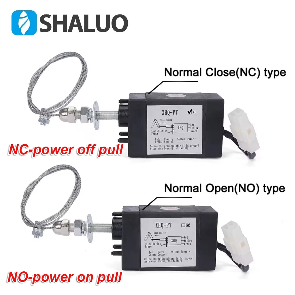 12V 24V NC NO Diesel Engine Flame Out Device Off Valve Stop Solenoid Valve Normal Close Normally Open Value Generator Parts