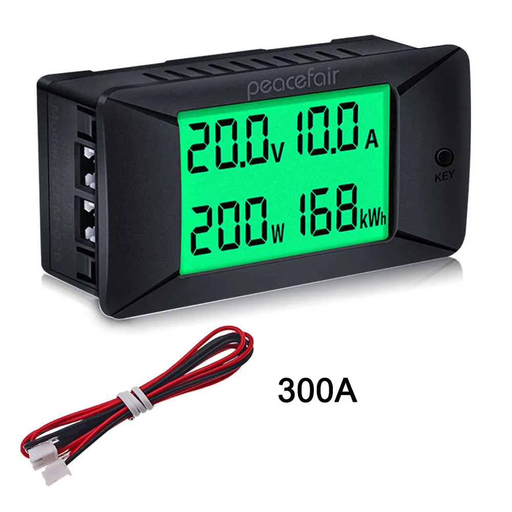 300A DC 0-300V LCD Display Digital Current Voltage Power Energy Meter Power Energy Watt Meter Ammeter Voltmeter