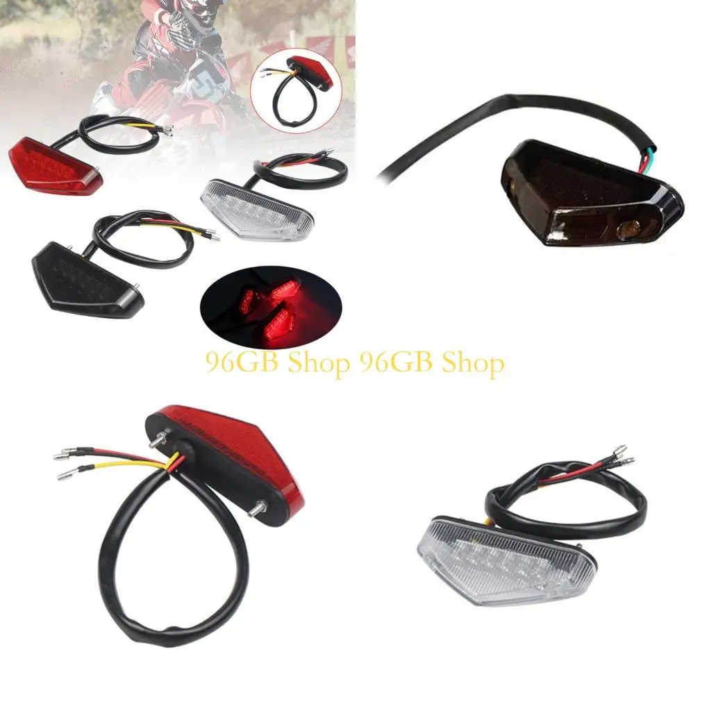

96GB Shockproof Long Lasting Motorcycle Brake Tail Light Low Power LED Technology Universal Fitment For Nighttime Road Safety