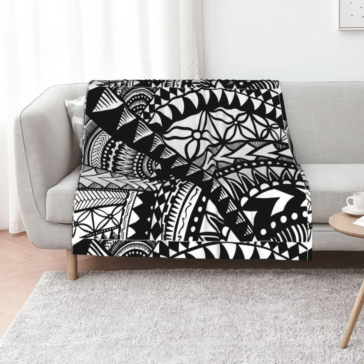 

Pacific Island Pattern 2 Throw Blanket Luxury for babies Hairy Luxury Throw Blankets