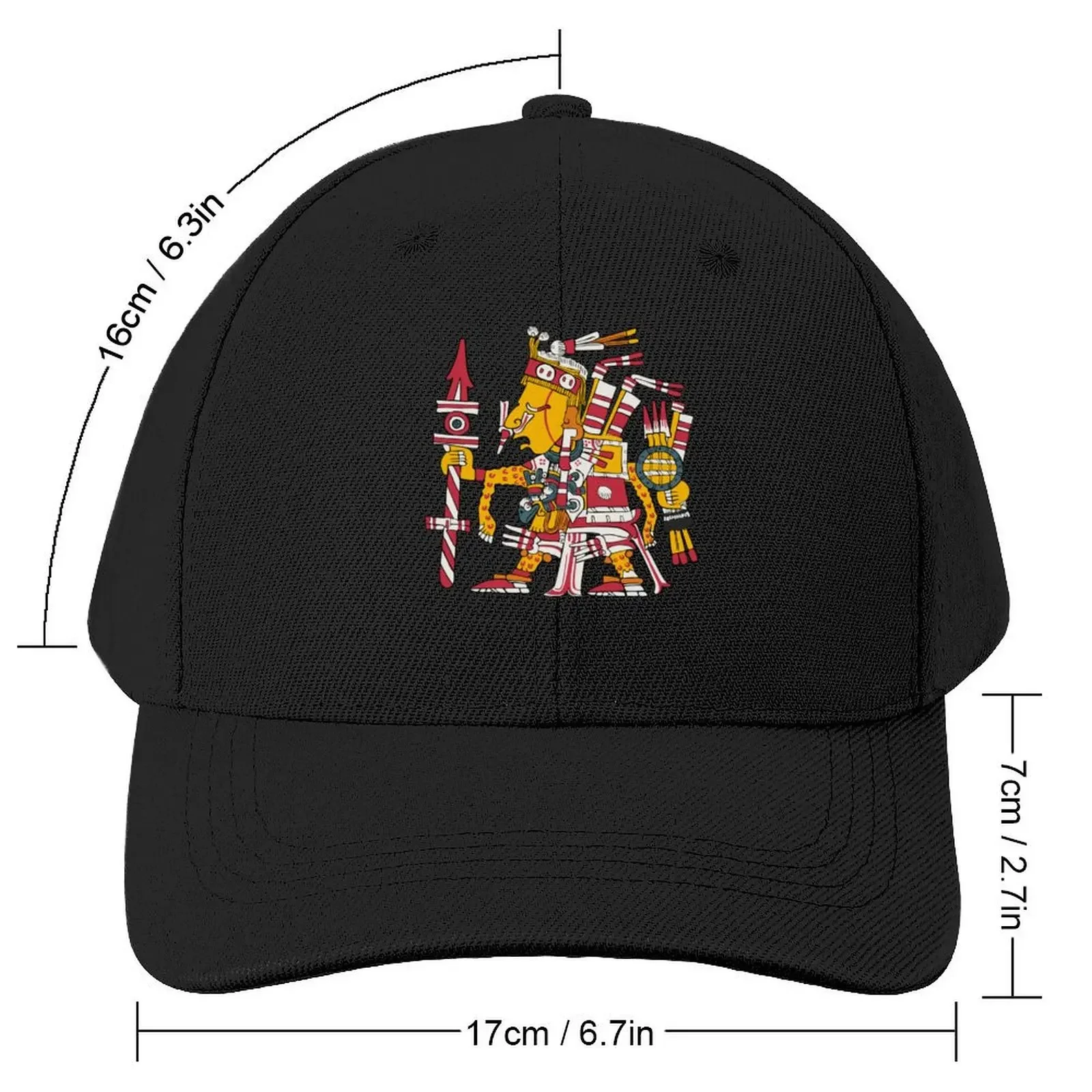 Xipetotec - Flayed Aztec God of Force - Borgia Transparent Baseball Cap Golf Hat Man Luxury Hat Female Men's