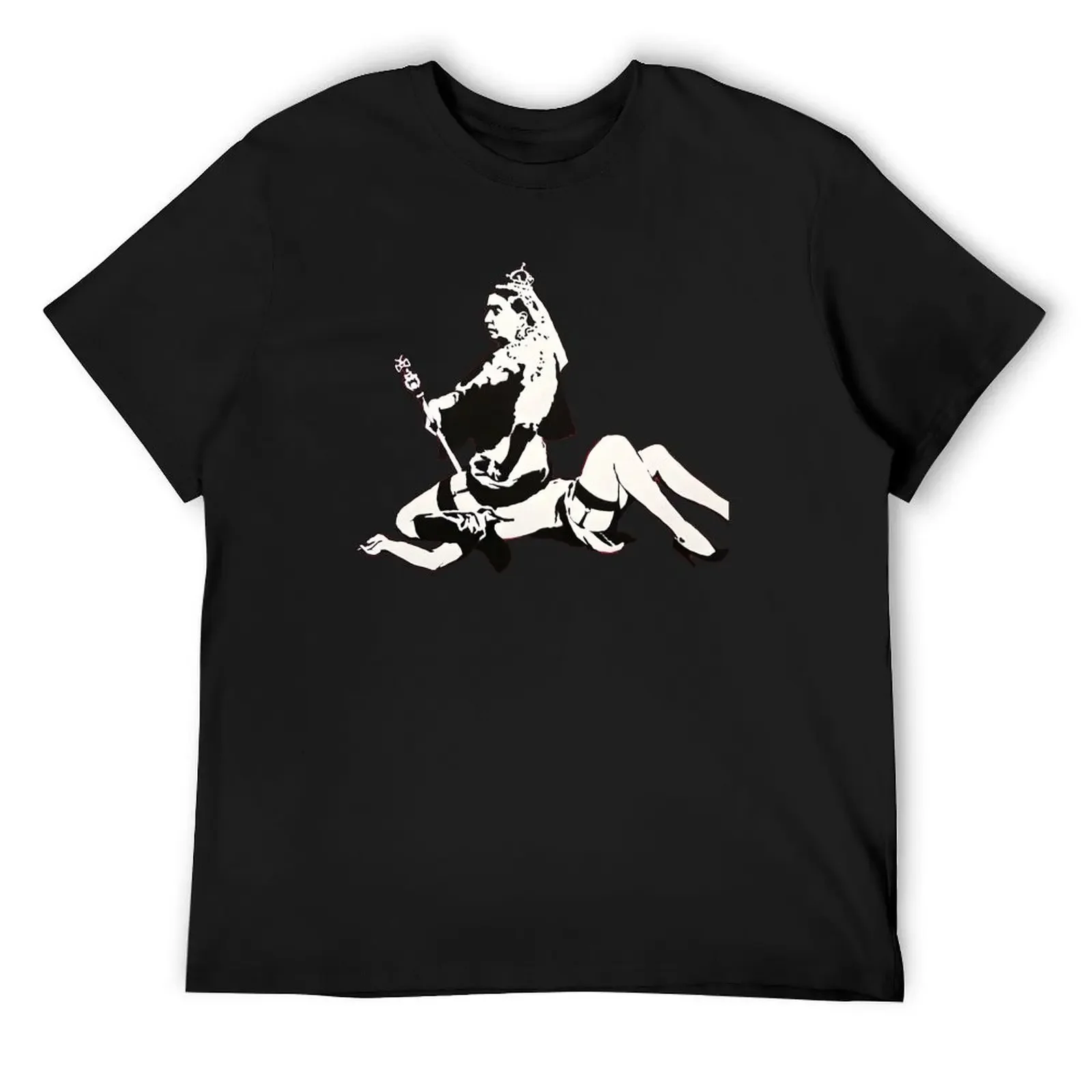 

Banksy Queens: Graffiti and Anti-Monarchy T-Shirt Luxury man cotton man t-shirts mens graphic t-shirts funny