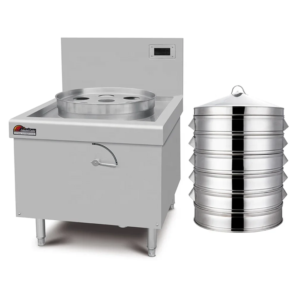 

Commercial 15KW Bun/Dumpling/Dimsum Electric Induction Food Steamers Machine for Restaurant