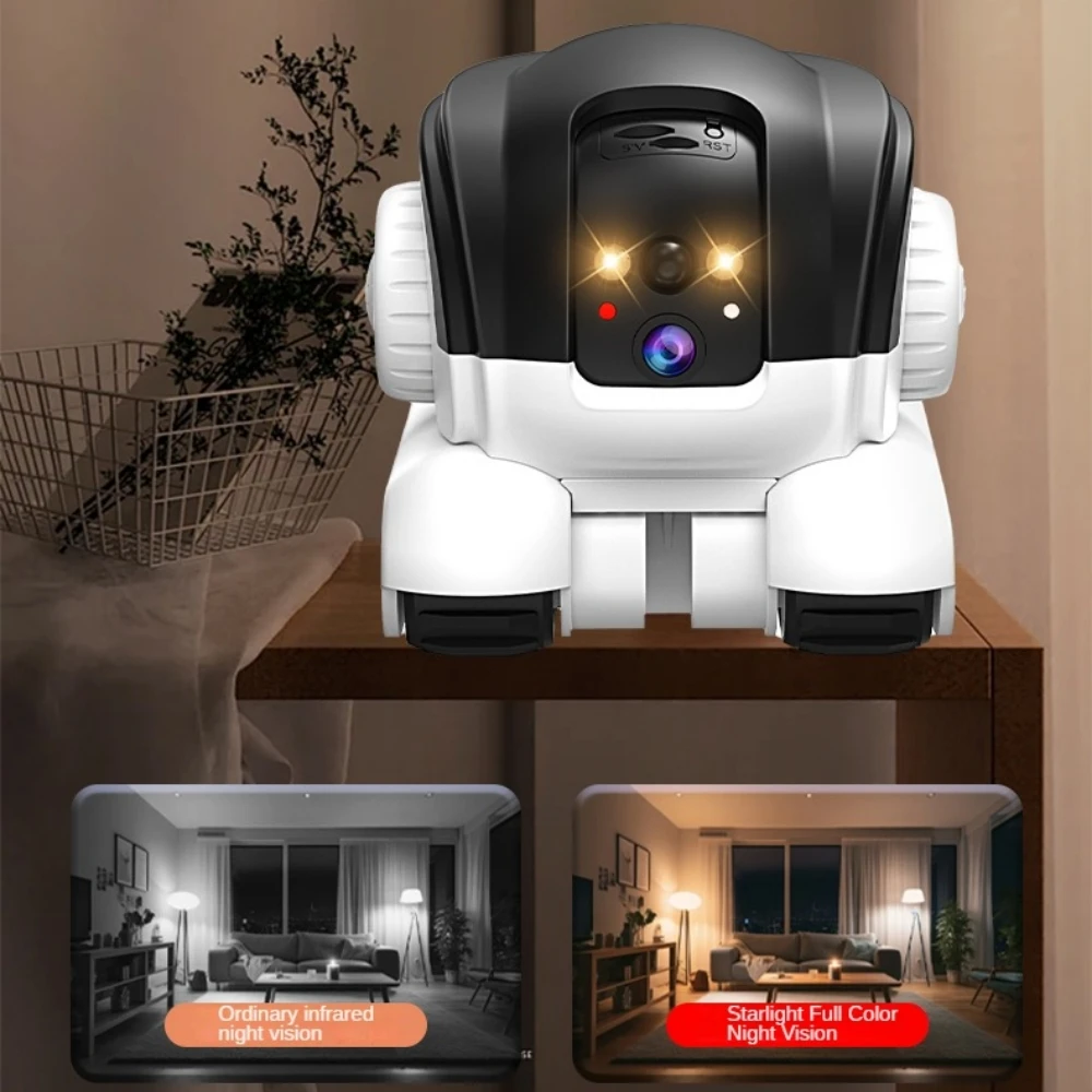 165 HD Degree Rotating Pet Camera with Two Way Talk Function and Night Detection Robot Cameras for Home Security