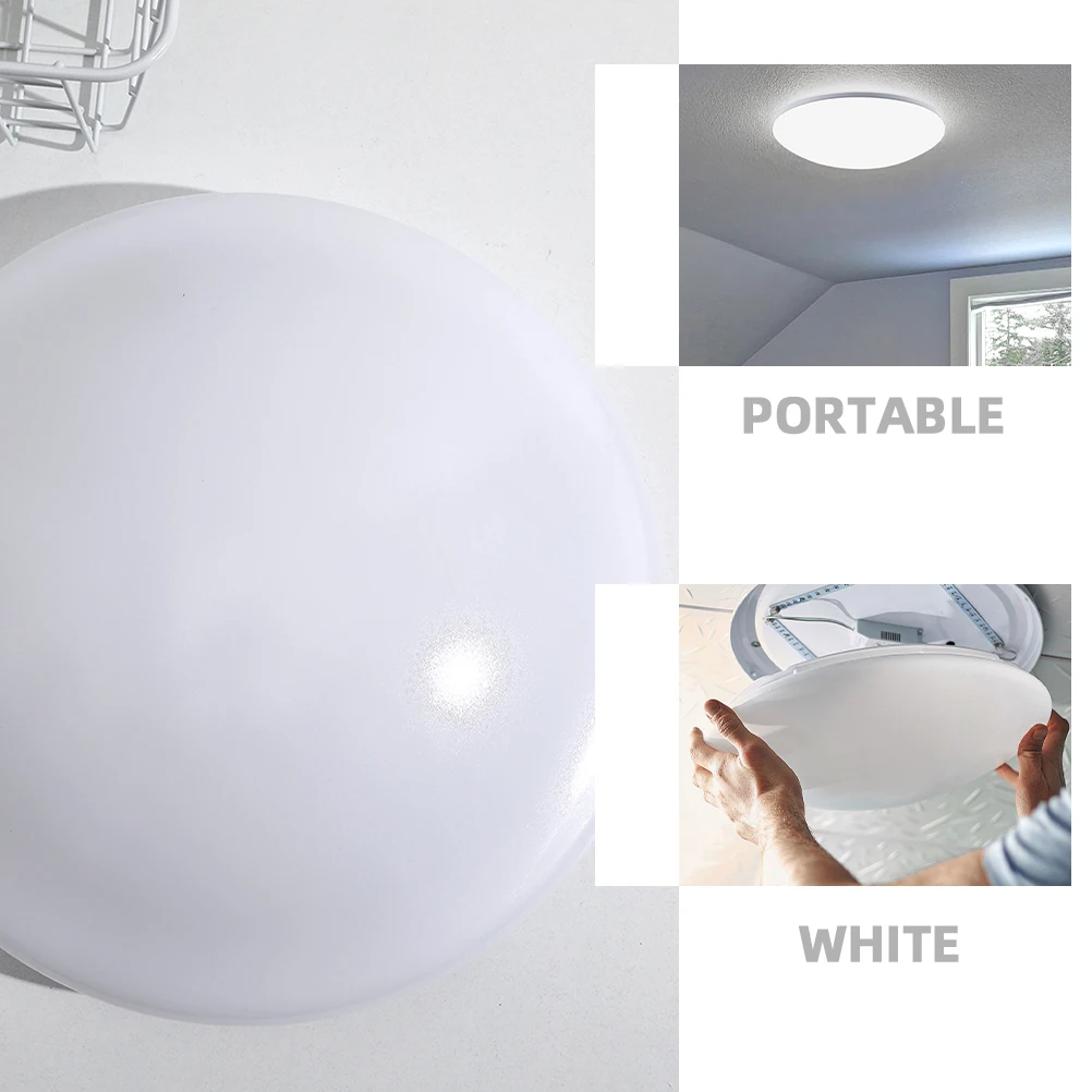 

2pcs White Round Ceiling Lamp Shade Cover Plastic Bedroom Balcony Kitchen Bathroom Office Modern Design