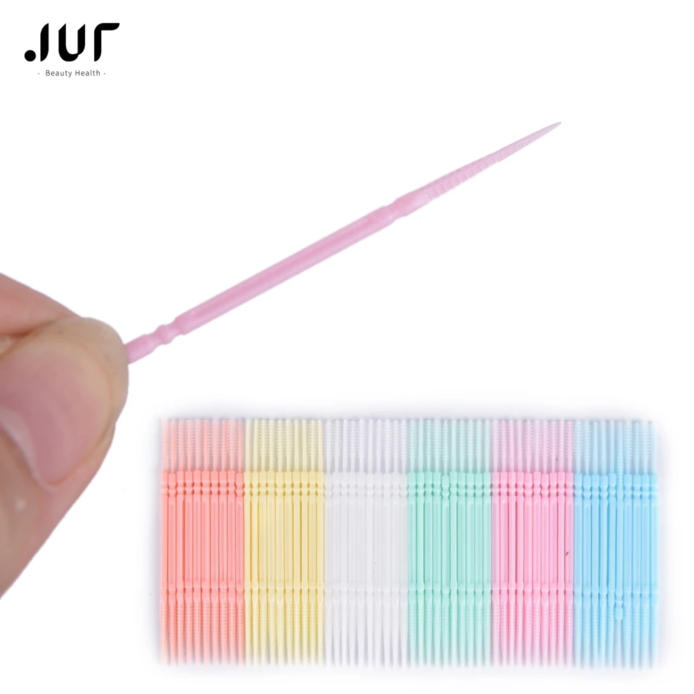 

100pcs Double Head Dental Floss Interdental Toothpick Brush Brush Teeth Stick Dental Oral Care Toothpicks Floss Pick