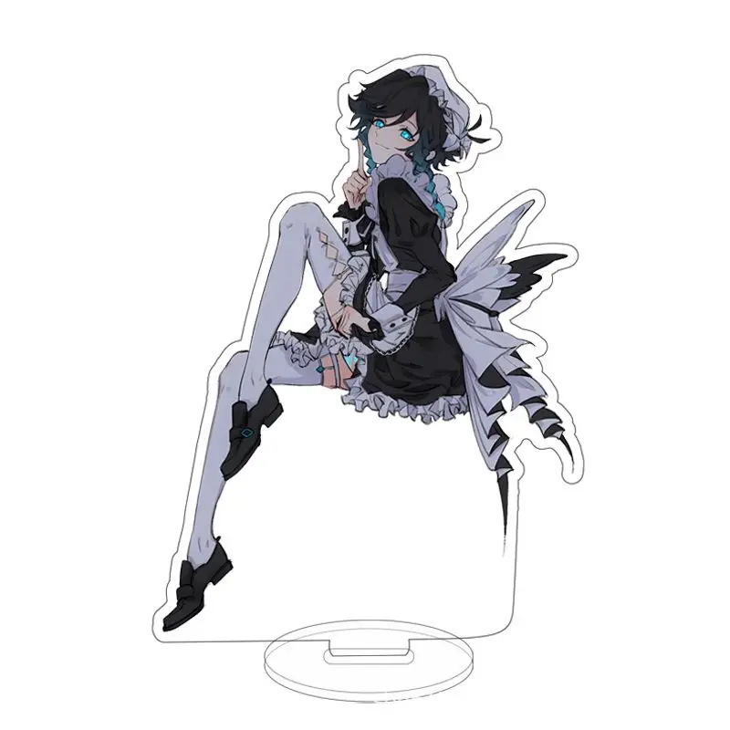 Anime Genshin Impact Tartaglia cameriera costume acrilico figura Stand Desktop Decor regalo giocattolo modello ornamenti Desktop 10cm