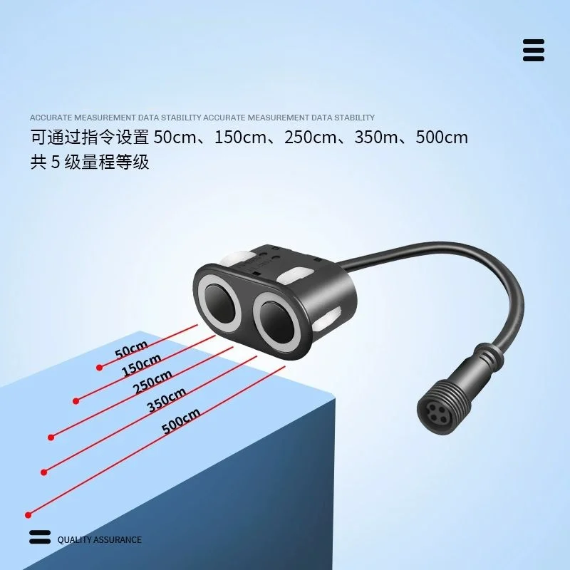 

5m Distance Range Ultrasonic Sensor Dual Angles High Accuracy Presence Switch Parking Robot AGV AMR Robotics Motion Sensor