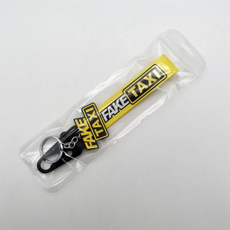 Fake taxi funny creative mental keyring wrist strap keychain JDM style Japan style key holder for Honda Toyota Mazda Mitsubishi