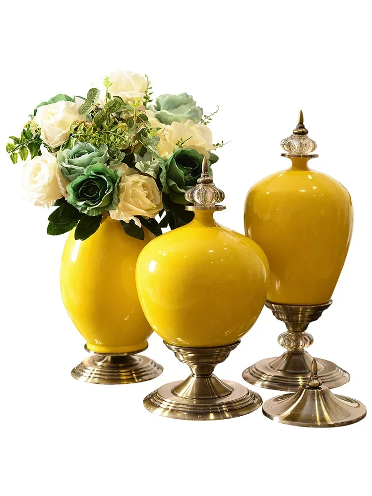 Decorative home accessories, living room ceramic vase decorations,  dining table, flower arrangement, high-end feel