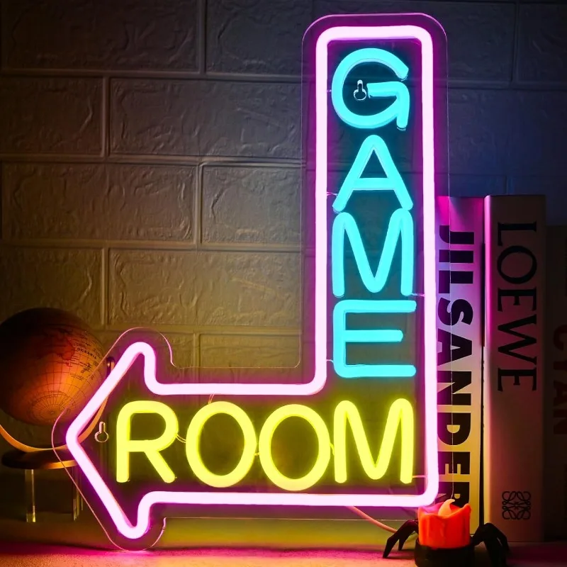 

Game Room Neon Sign Gaming Led Neon Lights for Wall Decor Man Cave Light Up Signs for Bedroom Home Gaming Club Decorations Gifts