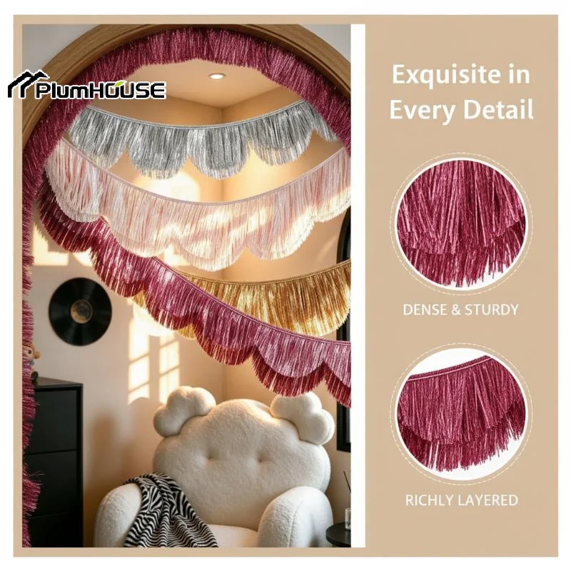Multicolor Drizzle Garland Encryption Metallic Foil Fringe Thickening Background Ornament Tassel String Party Supplies