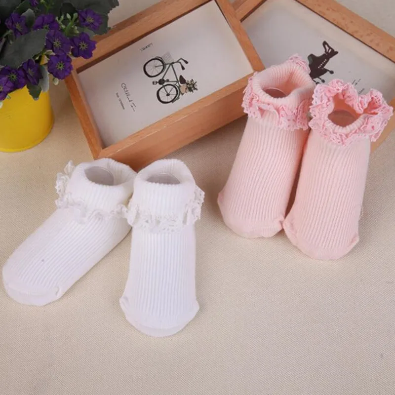 Baby Girls Socks Floral Slipper Newborn Accessories Anti Slip Solid Kids Toddlers Clothes Infant Stuff Children Princess Cute