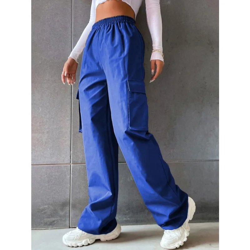 

Autumn Streetwear Casual Pants Pocket High Waist Cargo Pants Summer Fashion Loose Pants Pantalon Women Clothes New 29443