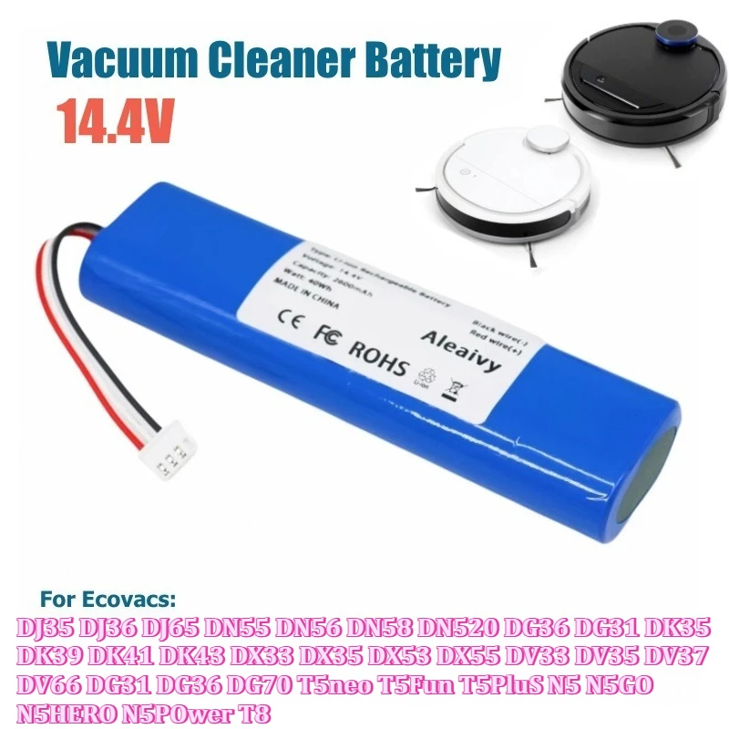 

ECOVACS DJ35 Series Battery for ECOVACS DJ35 DJ36 DJ65 DN55 DN520 DK35 DK39 Electric Sweeper Battery 14.4V 2600mAh-3500mAh