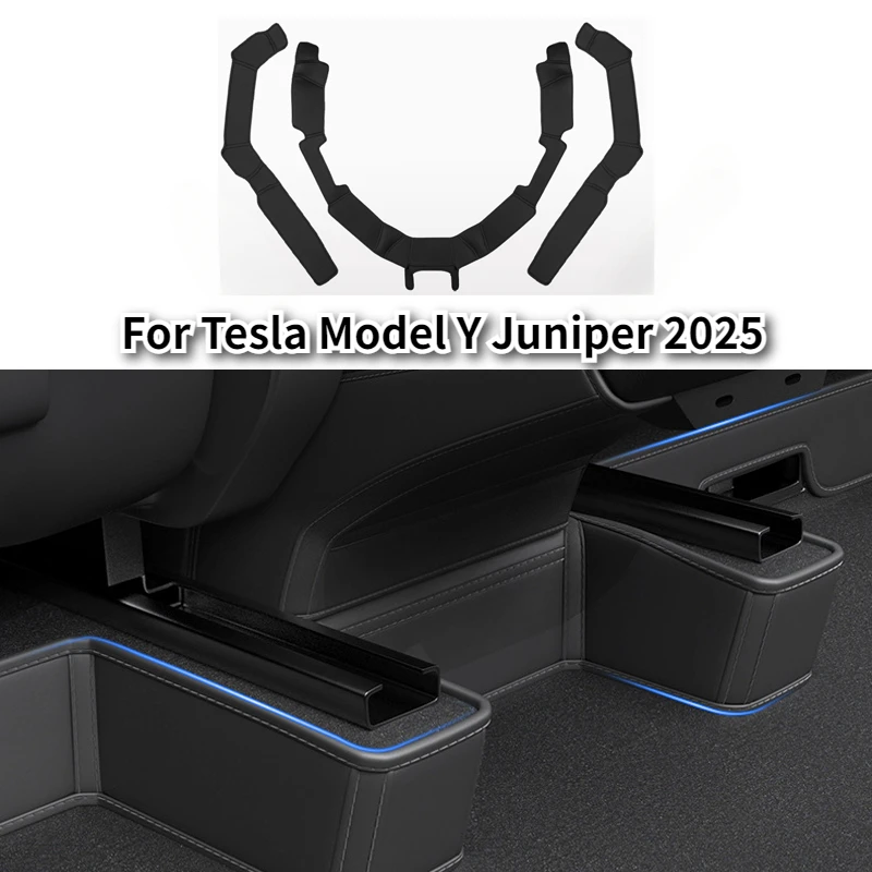

Front Rear Door Sill Pad for Tesla Model Y Juniper 2025 Nappa Leather Under Seat Corner Guard Protector Car Interior Accessories
