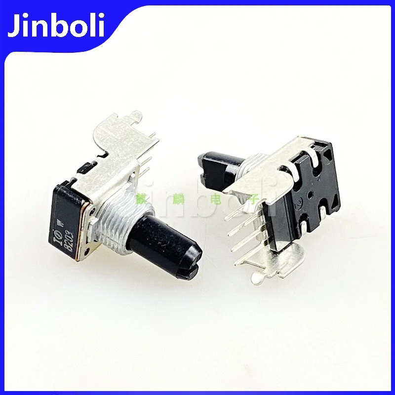 1PCS RK11 Horizontal Single Row 4Pins B20K B250K Electronic Keyboard Amplifier Mixer Volume Potentiometer D Shaft Length 15mm