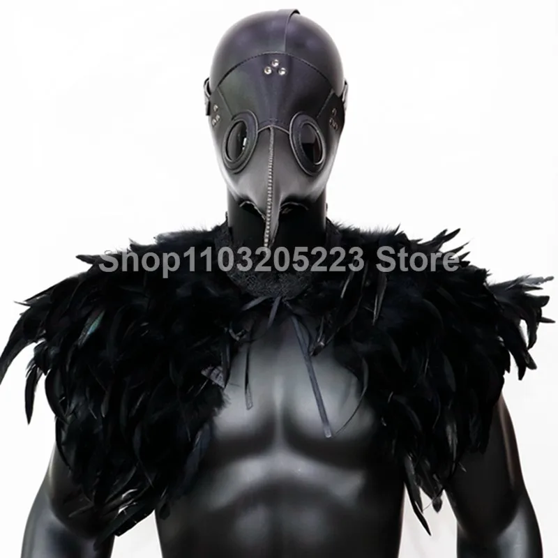 Masque d'Halloween Dr Bird Cosplay, déguisement de fête, plume gothique, 550 accessoires