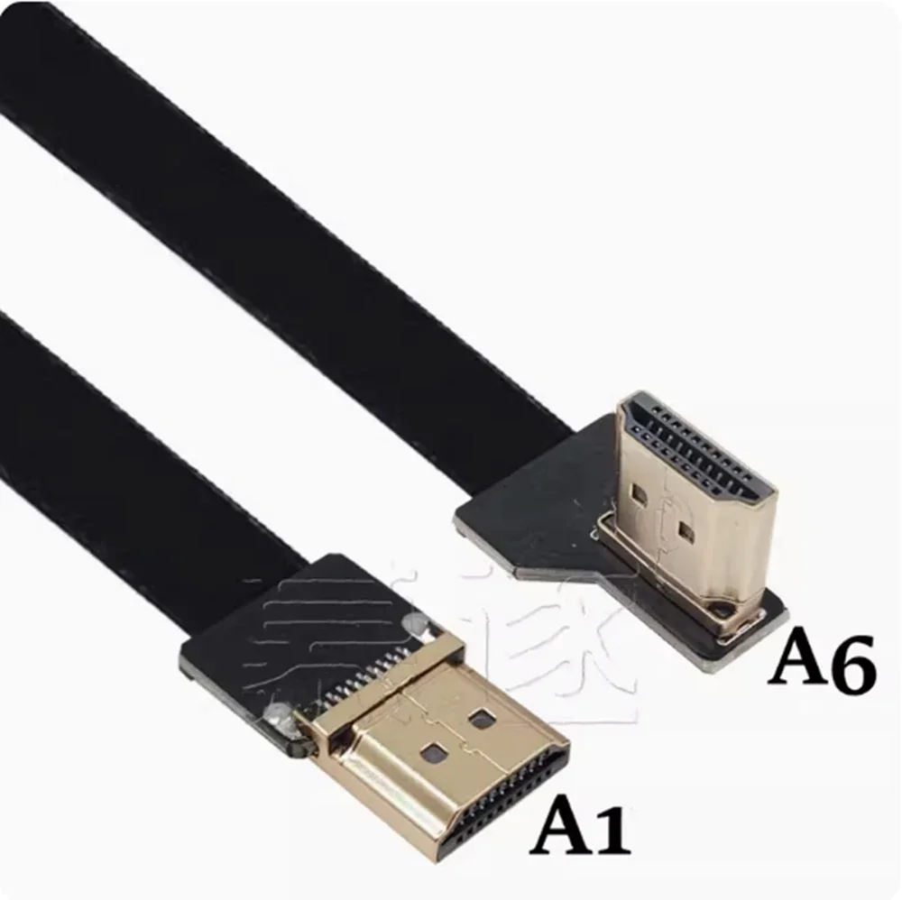 Wtyczka FPV HD typu A, kątowa 90° °   Płaski kabel HDTV FPC zgodny z HDMI do fotografii lotniczej z multicoptera z kamerą i telewizorem — zdjęcie produktu 6